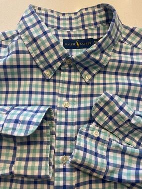 Ralph Lauren - all cotton checkered button up shirt Size XXL